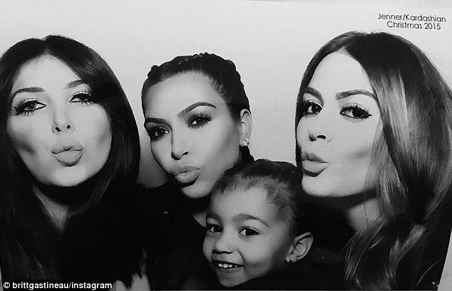 Pouty: Kim was last seen on Thursday at her mother Kris Jenner's Christmas Eve party 