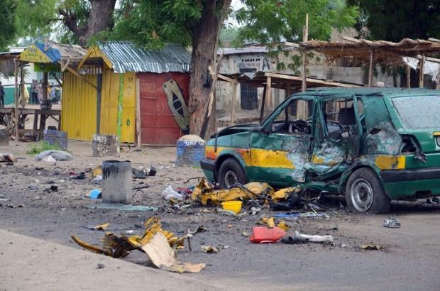 The scene of a bomb blast at Gomboru market in Maiduguri, in Nigeria's northeastern Borno State, on July 31, 2015, AFP/File