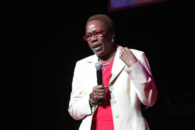 Afeni Shakur speaks onstage at Tupac's 40th Birthday Celebration at the Atlanta Symphony Hall on June 16, 2011.