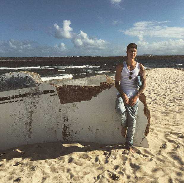 Bieber on holiday in the Yucatan Peninsula Photo: Instagram @justinbieber
