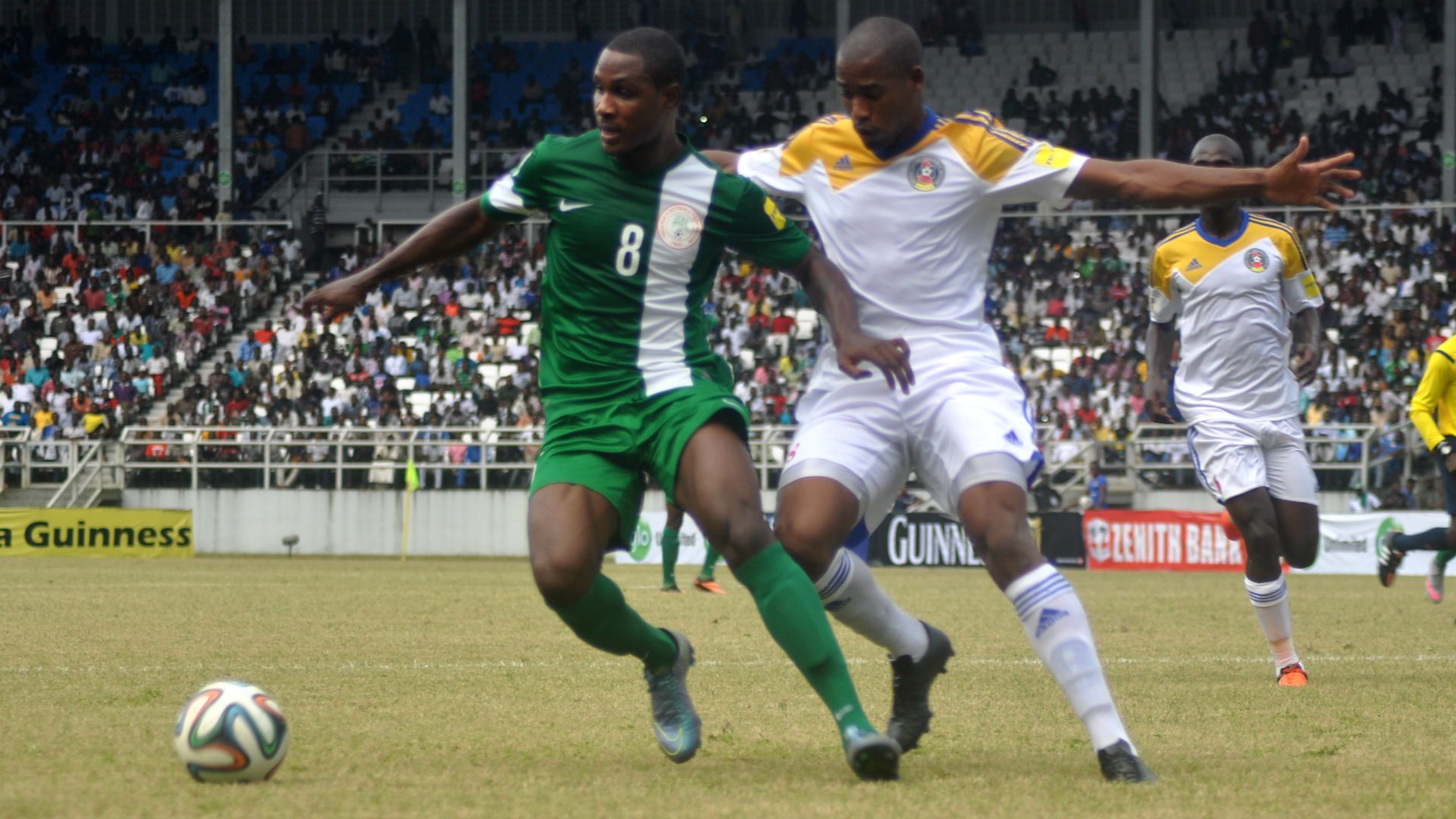 Ighalo appearing in a match for the Super Eagles of Nigeria | Photo: Goal