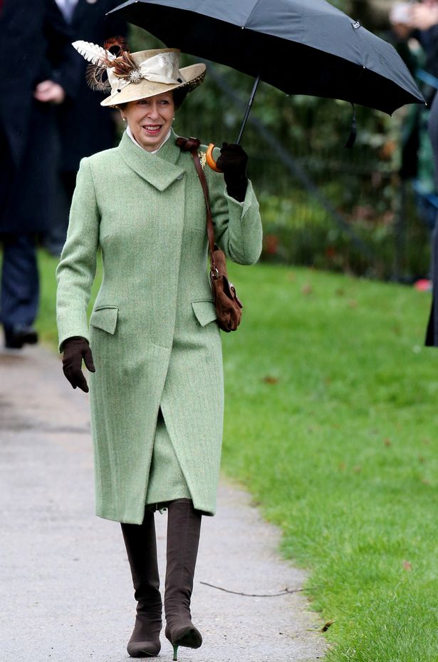 The Princess Royal arrives to attend the morning Christmas Day service at St Mary Magdalene Church