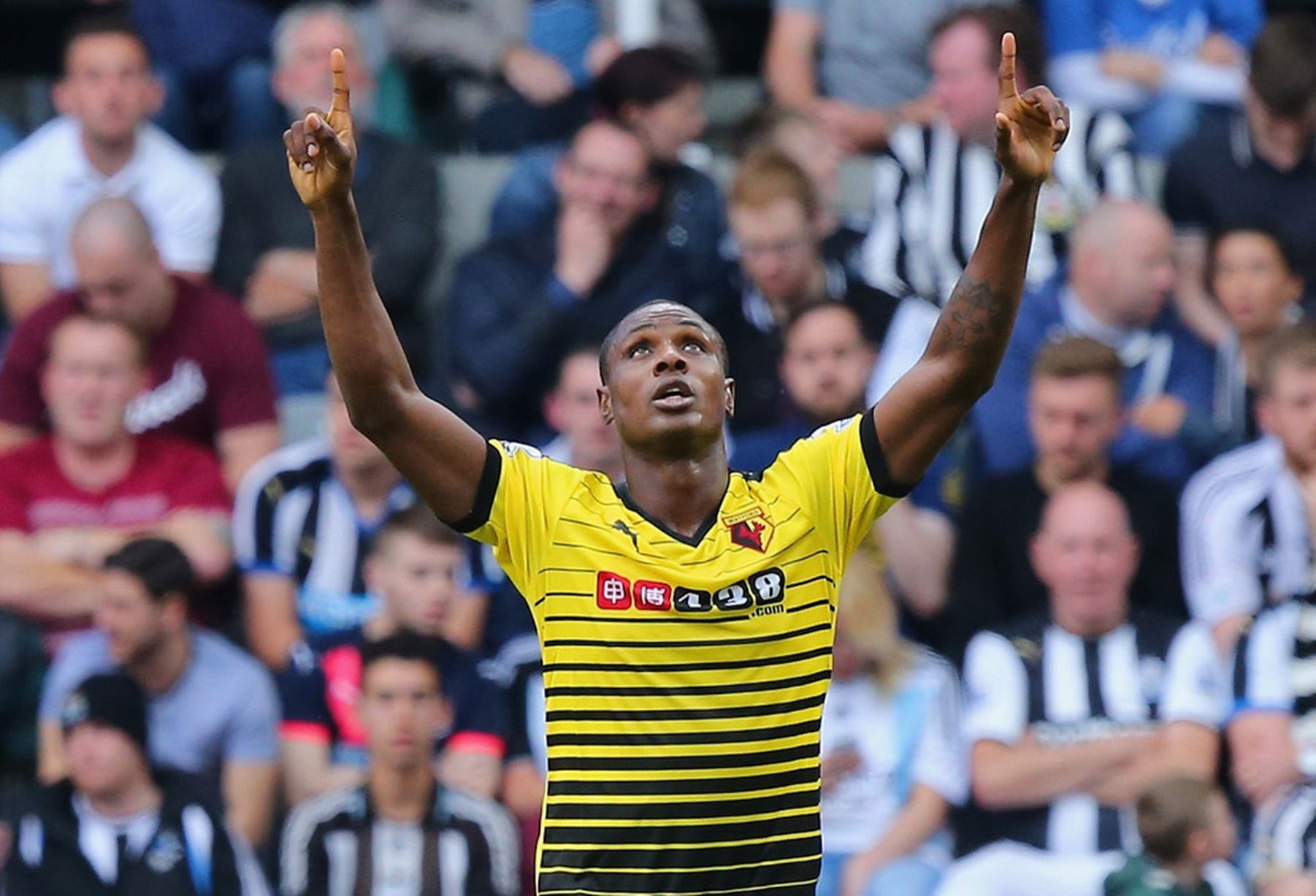 Odion Ighalo during a match between Newcastle and Watford | Photo: Reuters