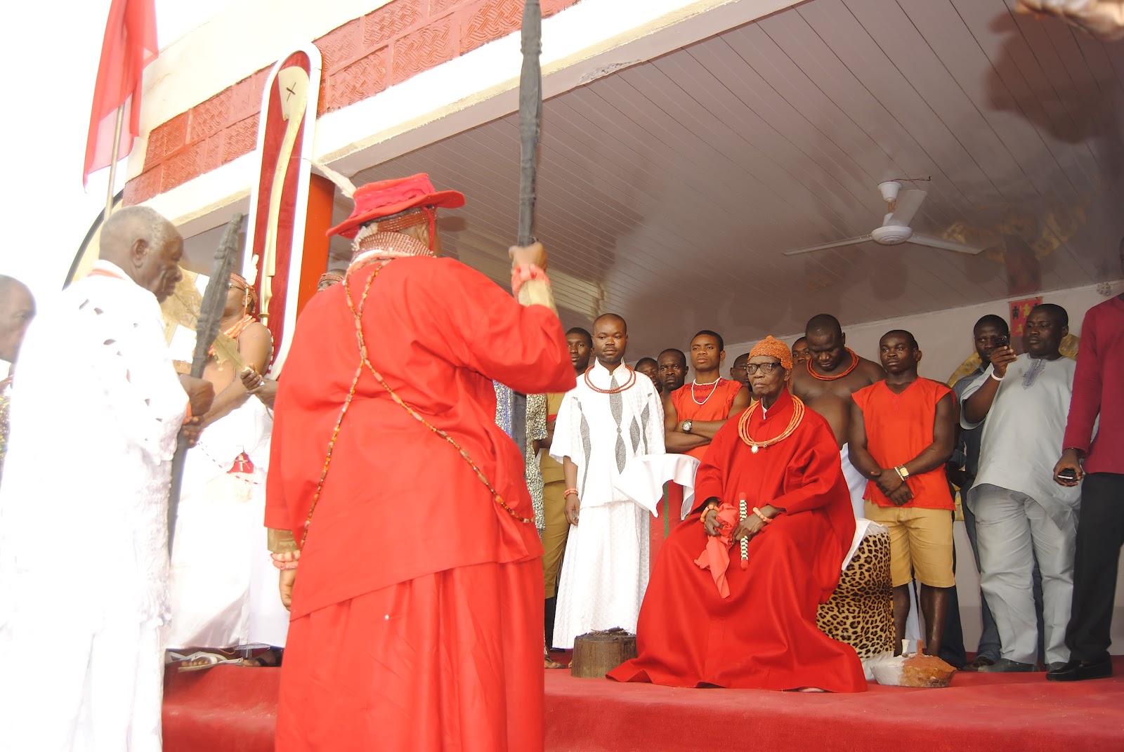 Edo traditional rulers, paying homage to Oba of Benin.