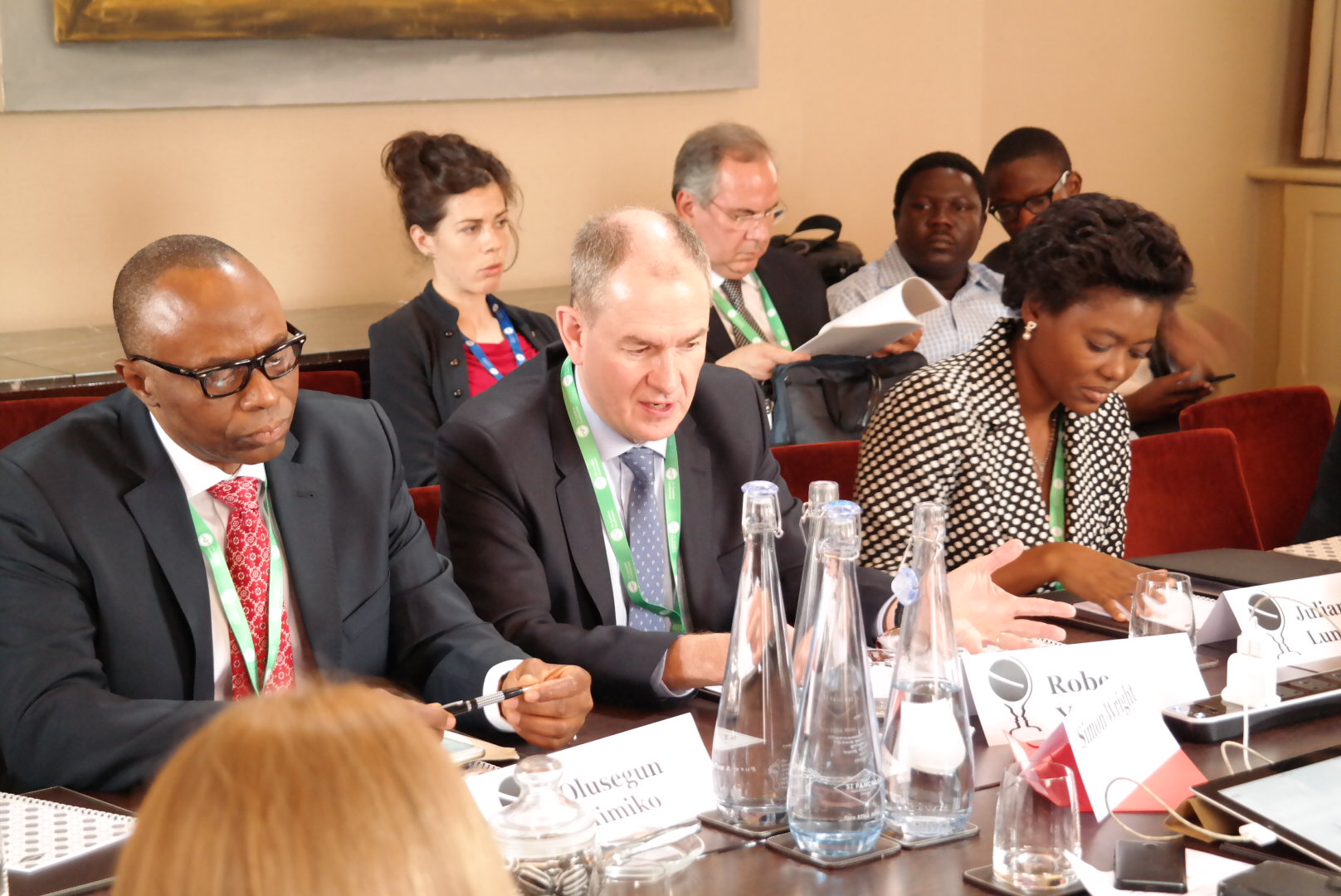 Governor Olusegun Mimiko (left) at the Chatham House, London Conference on Thursday, June 16, 2016 | John Paul Akinduro 
