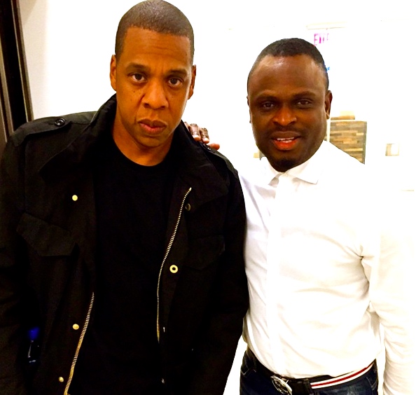 Jay Z in a photo with State of Mind Entertainment boss, Tobi Sanni Daniel | Photo: Instagram