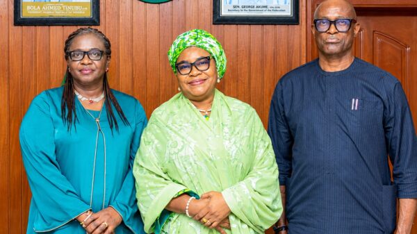 *LEFT TO RIGHT* *Rosemary Ogon-Onah, Esq.* Permanent Secretary, Ministry of Environment, Cross River State. *Dr Aishetu Gogo Ndayako*, Permanent Secretary, Ecological Project Office. *Bassey Offiong Mensah, Esq.* Honorable Commissioner for Environment, Cross River State
